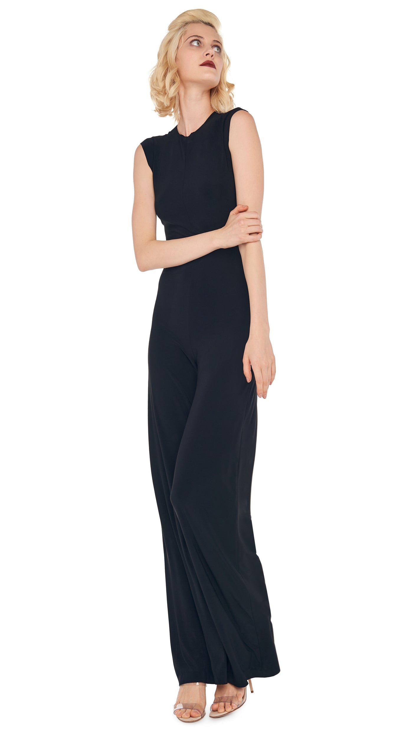 SLEEVELESS JUMPSUIT Black | Norma Kamali Women