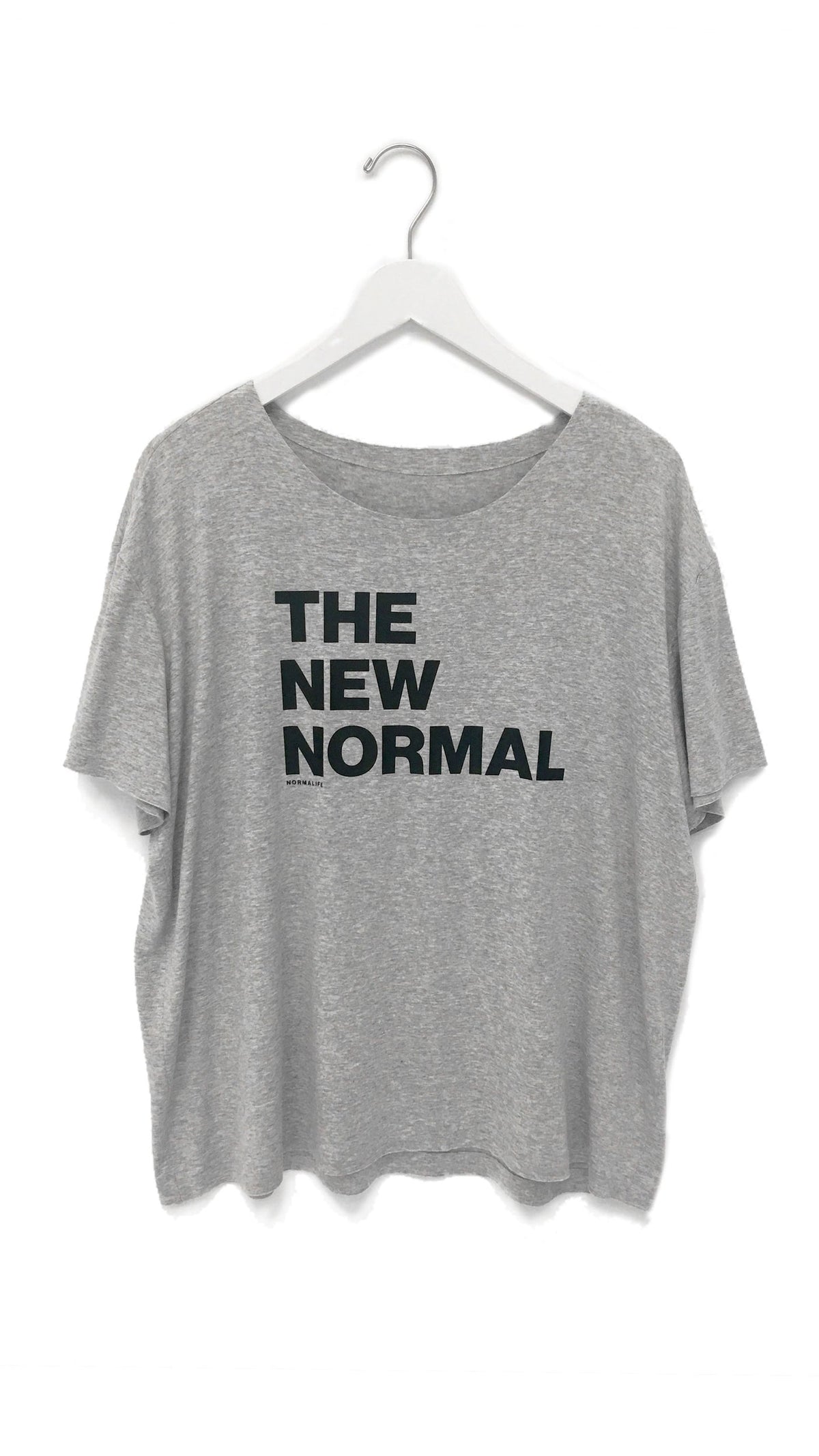 THE NEW NORMAL TEE Light Grey | Norma Kamali Women