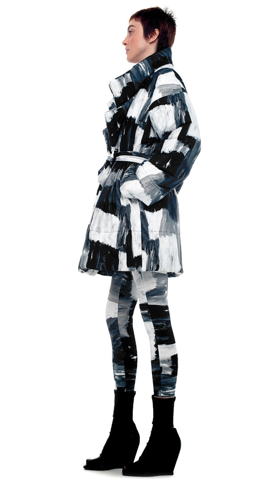 SLEEPING BAG CAR COAT Paint Canvas | Norma Kamali Women
