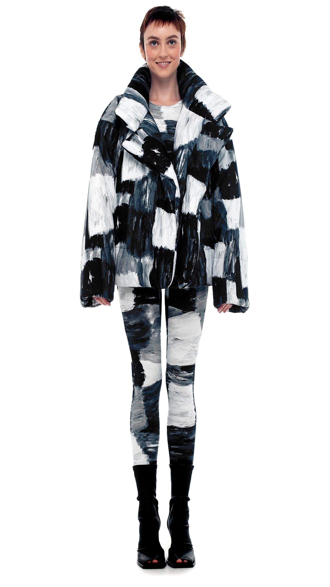 SLEEPING BAG JACKET Paint Canvas | Norma Kamali Women