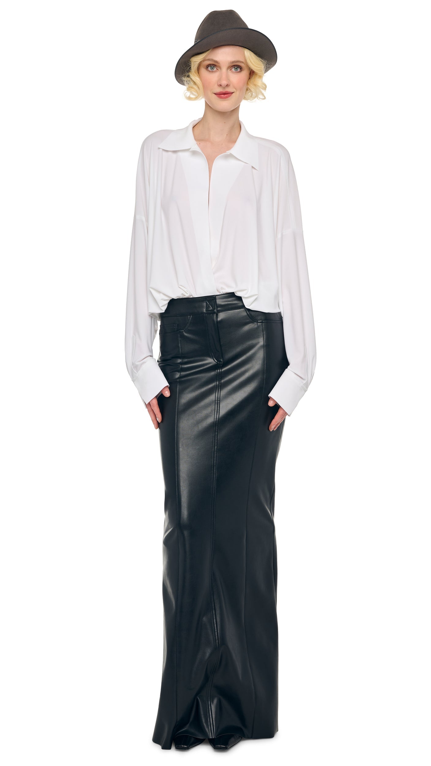 SUPER OS BF NK SHIRT BODYSUIT Snow White | Norma Kamali Women