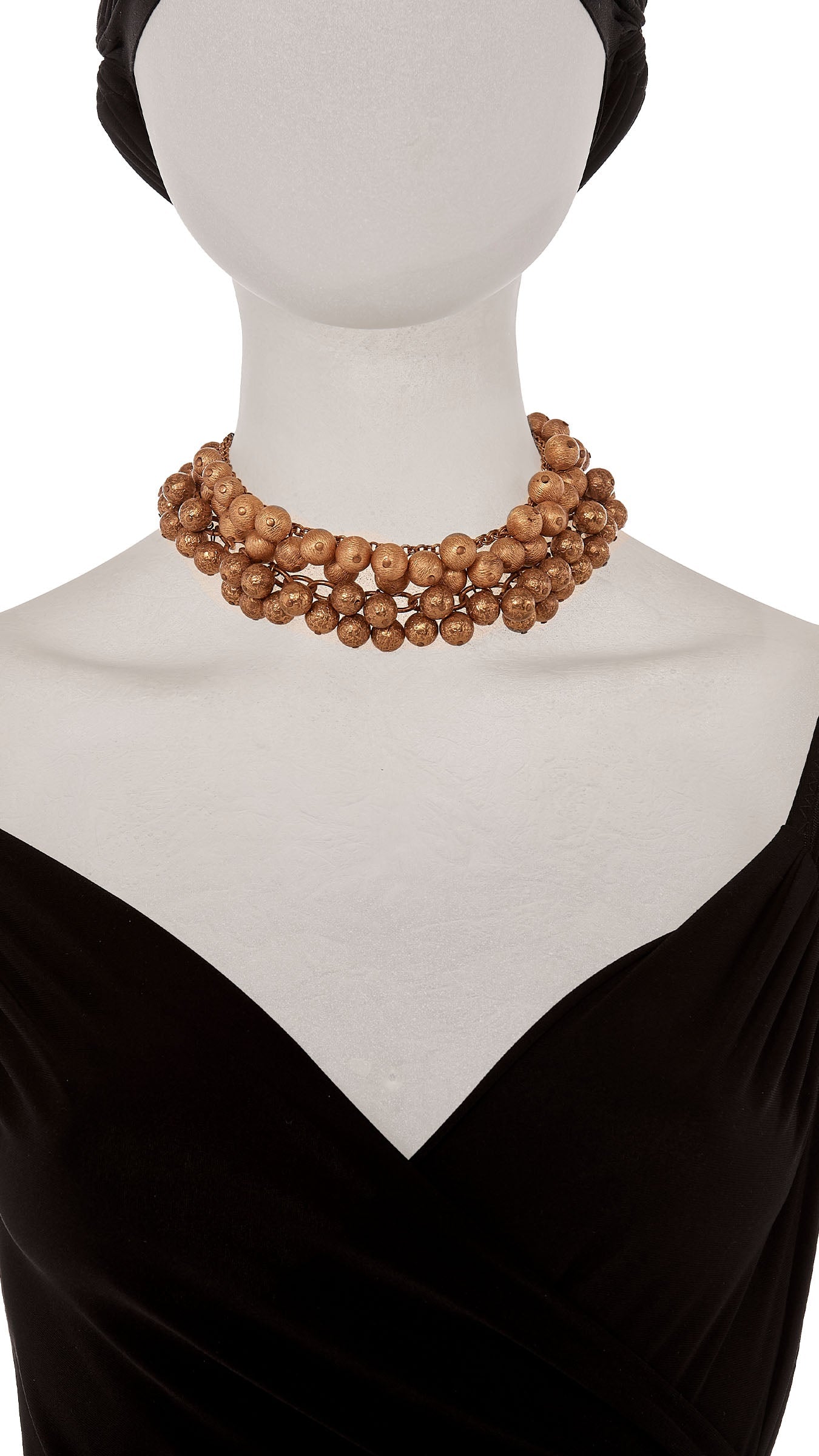2-LAYERED BALL NECKLACES Brass | Norma Kamali Women