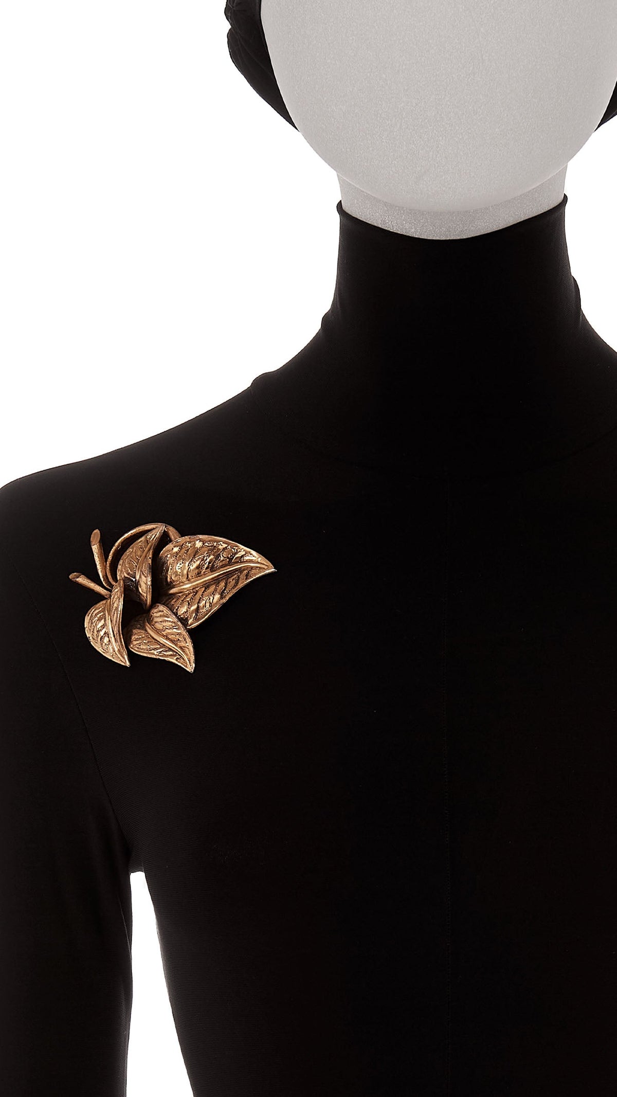 LEAF BROOCH Brass | Norma Kamali Women