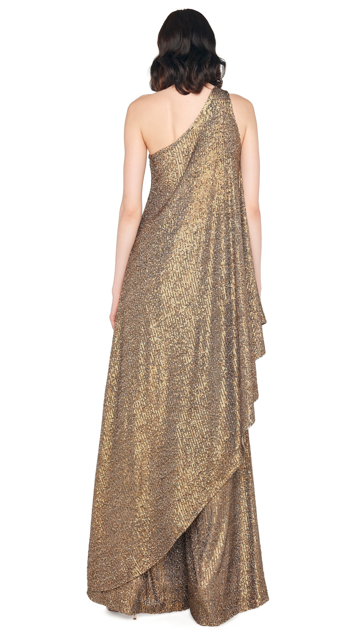 ONE SHOULDER DIAGONAL TUNIC Bronze | Norma Kamali Women