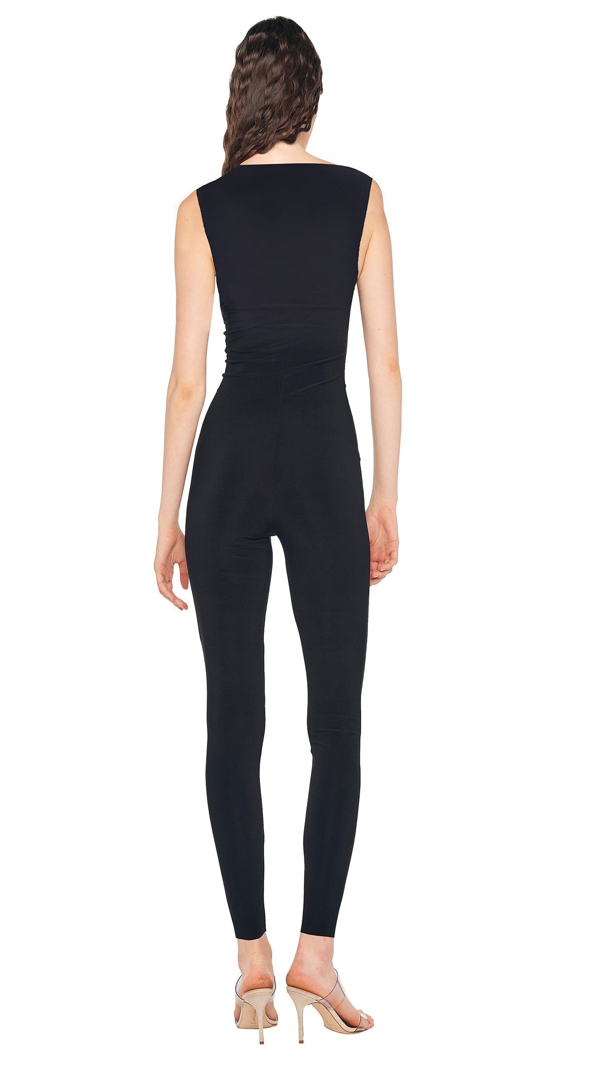 TARA SHIRRED FRONT CATSUIT | Norma Kamali Women