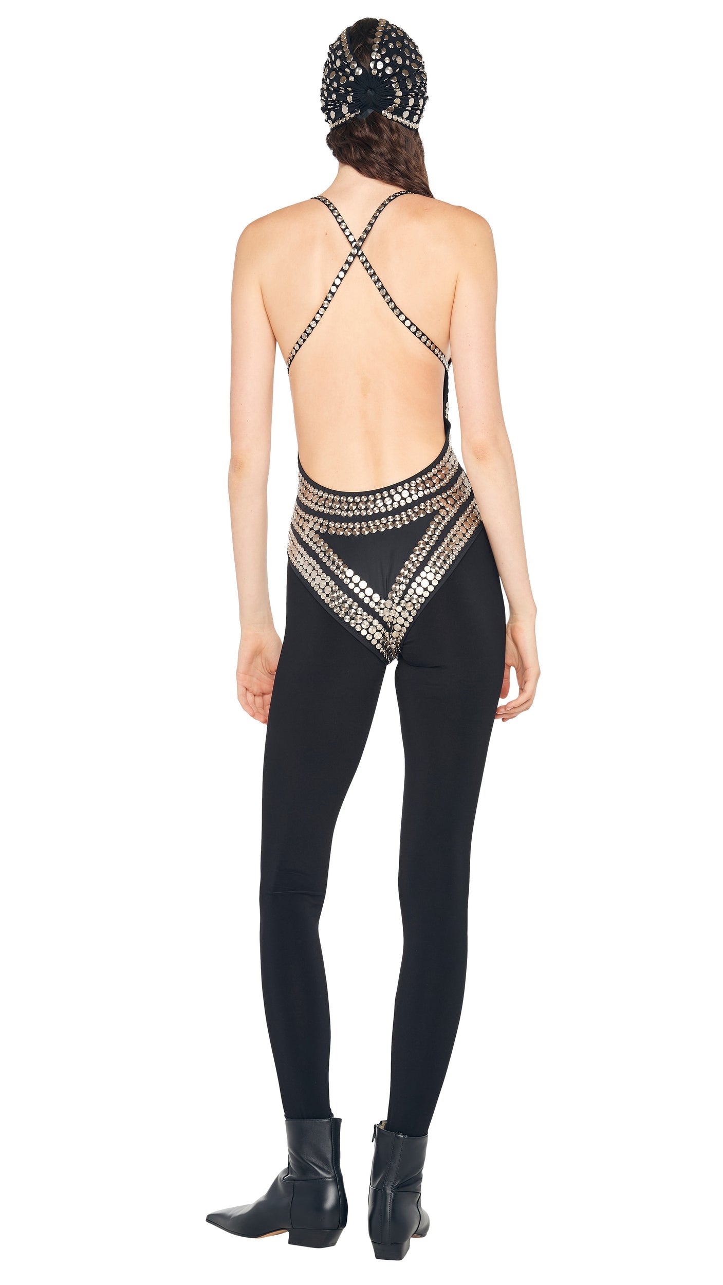 ALL OVER STUD TURBAN Black | Norma Kamali Women