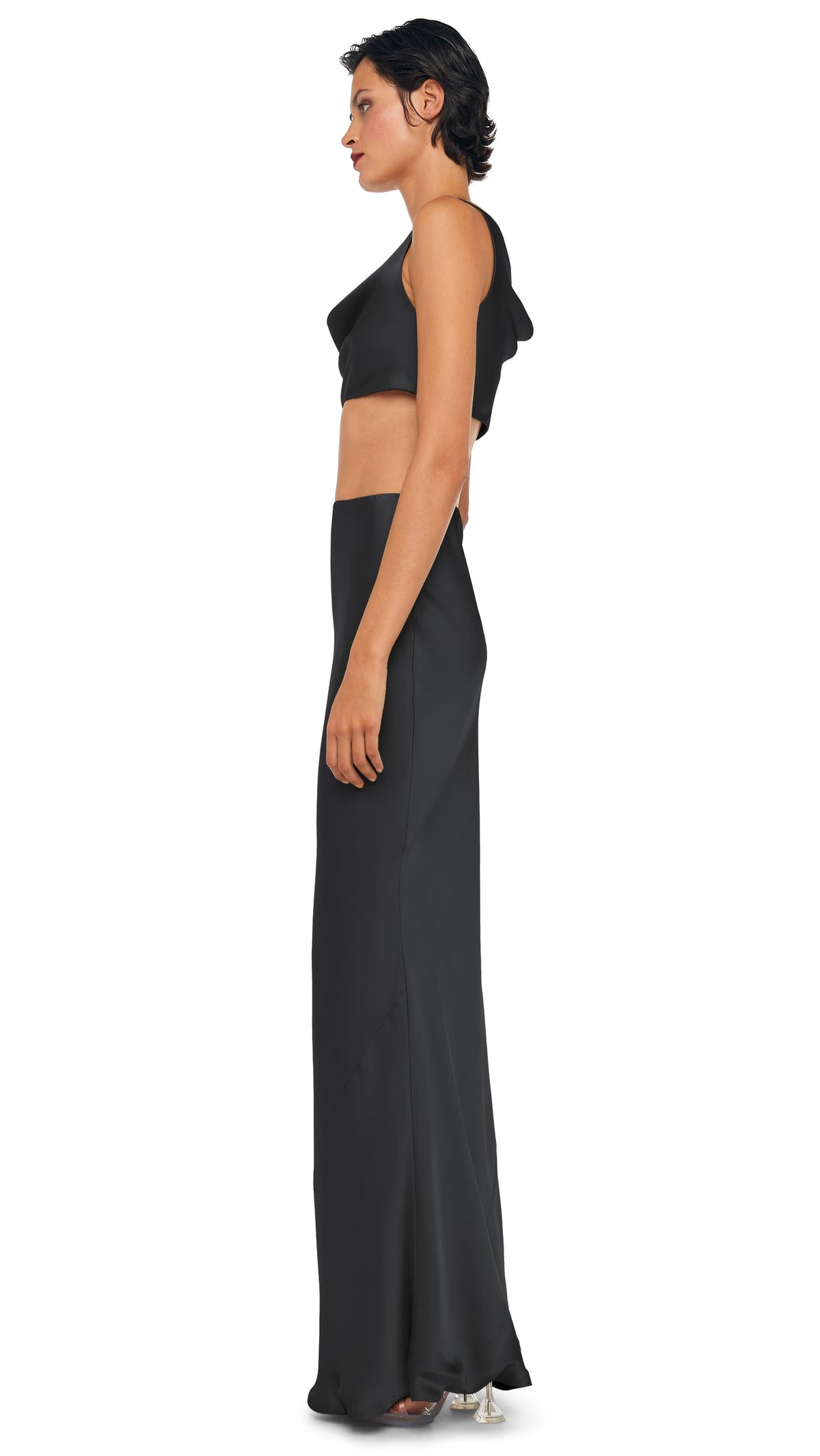BIAS OBIE SKIRT Black | Norma Kamali Women