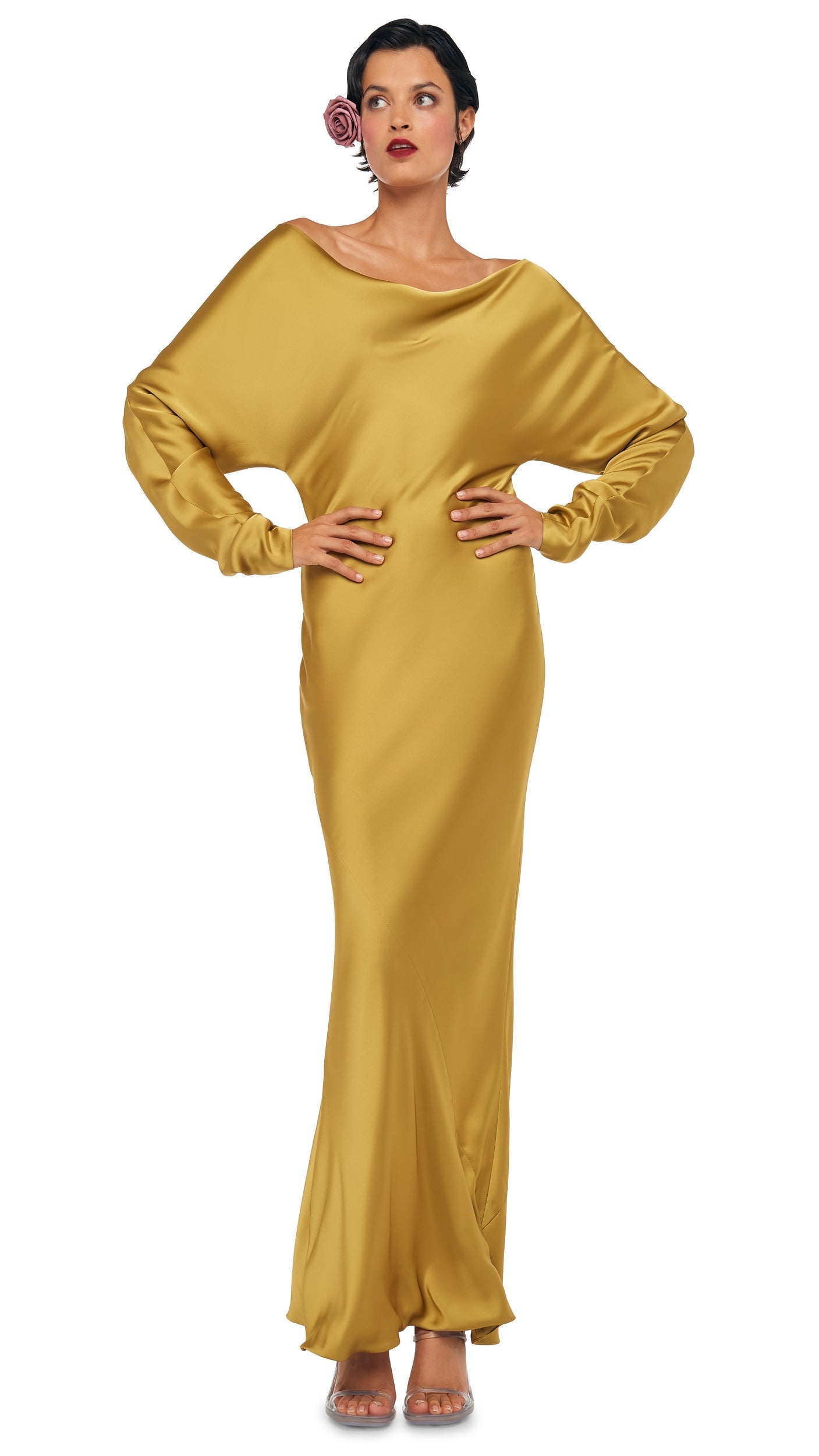 DOLMAN MARIA GOWN Asparagus | Norma Kamali Women