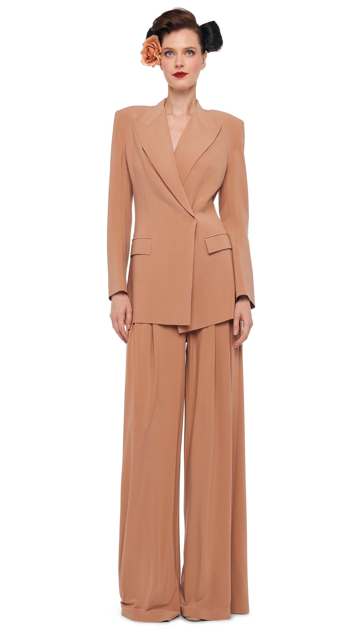 MENS PLEAT PANT Cappuccino | Norma Kamali Women