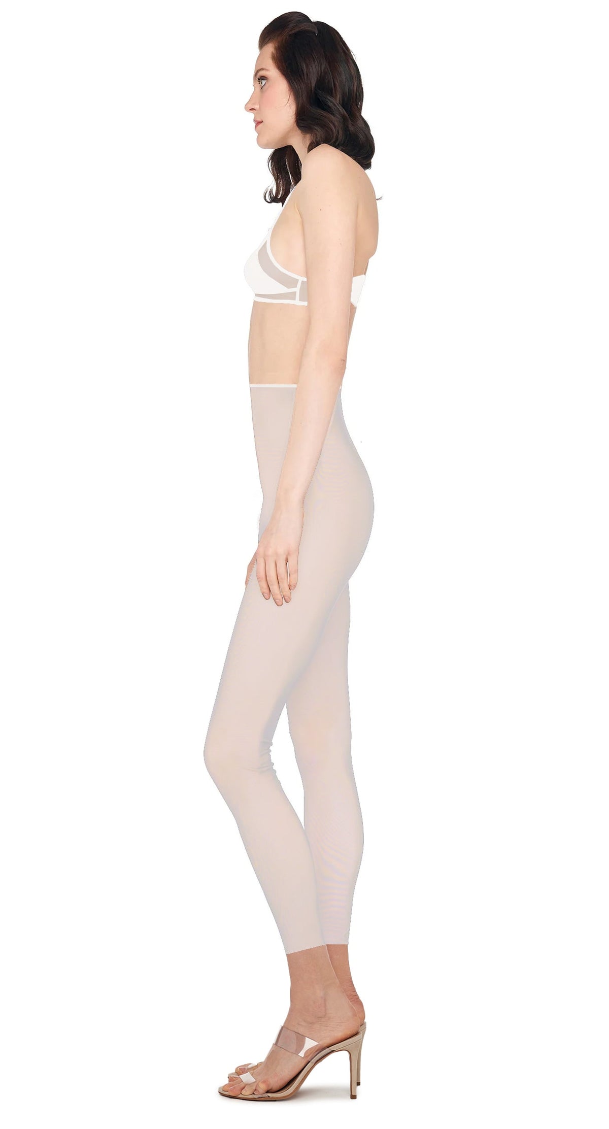 LONG LEGGING W/O WAISTBAND Snow White | Norma Kamali Women