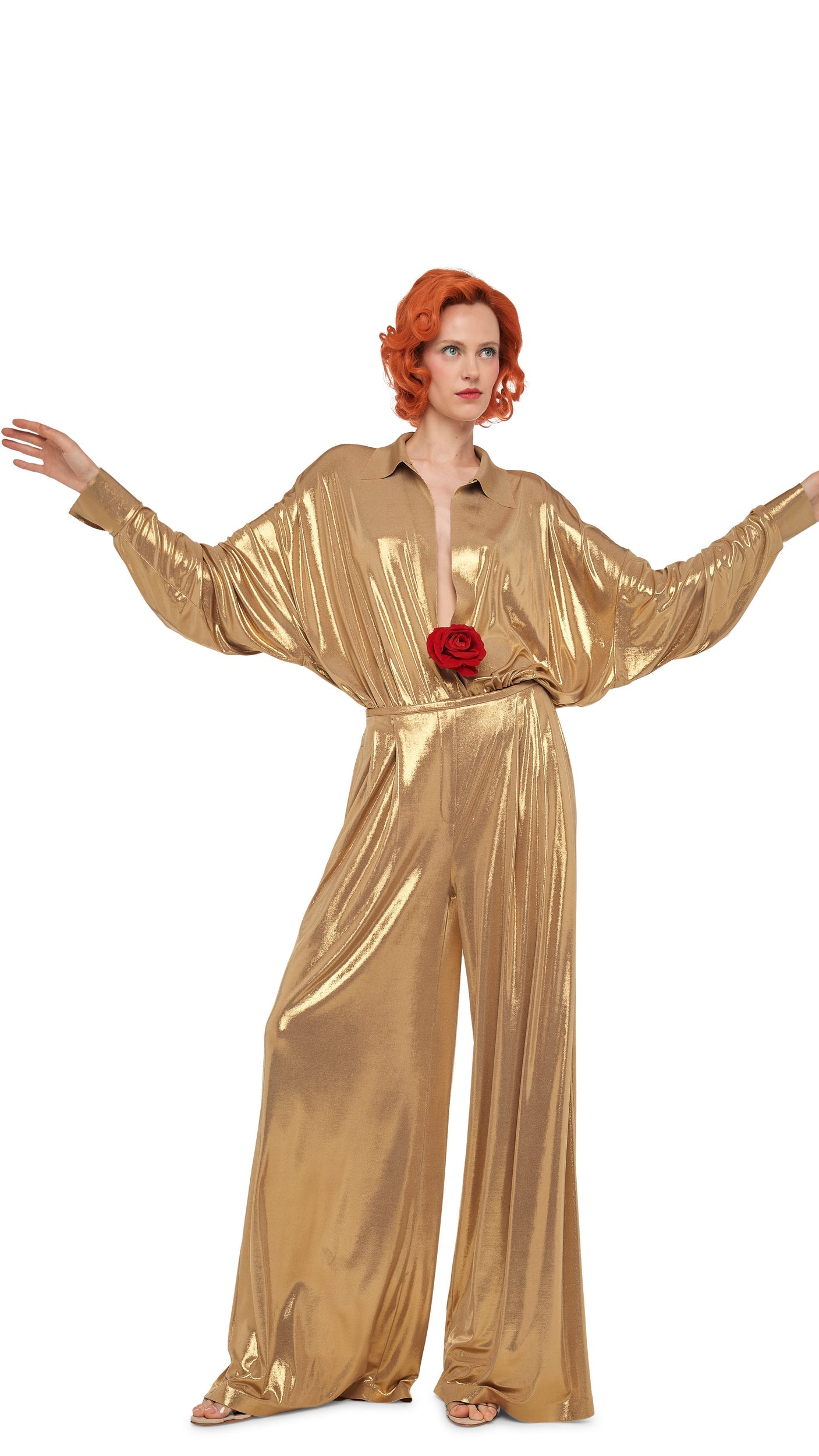 MENS PLEAT PANT Gold | Norma Kamali Women