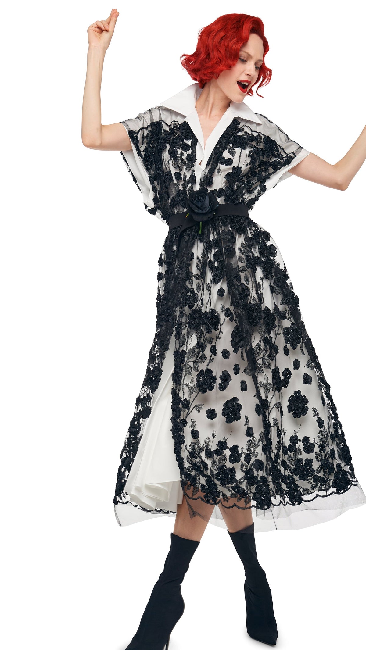 SUPER OS SLEEVELESS BF MIDCALF DRESS Black | Norma Kamali Women