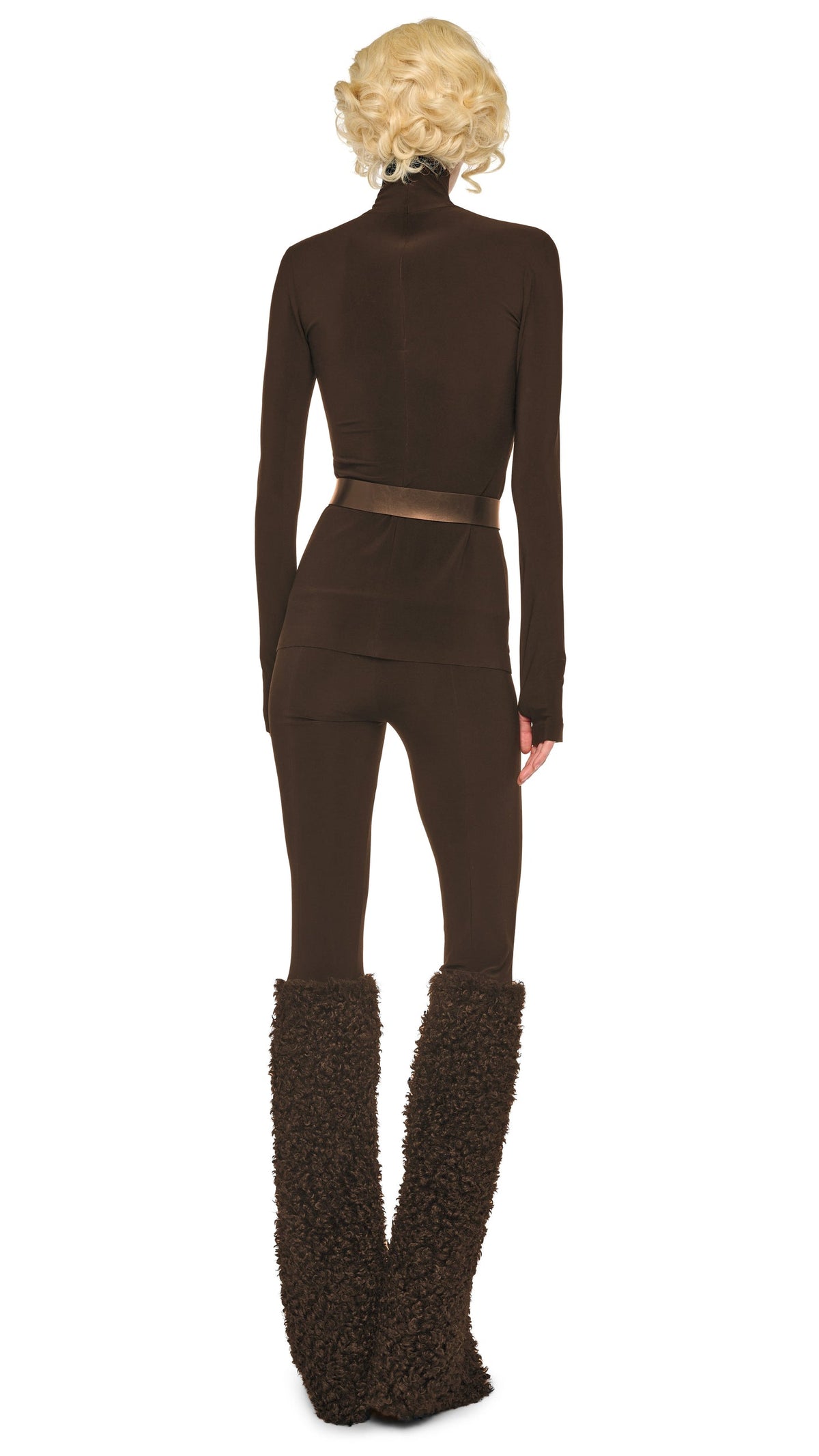 CURLY SPAT LEGGING Bark | Norma Kamali Women