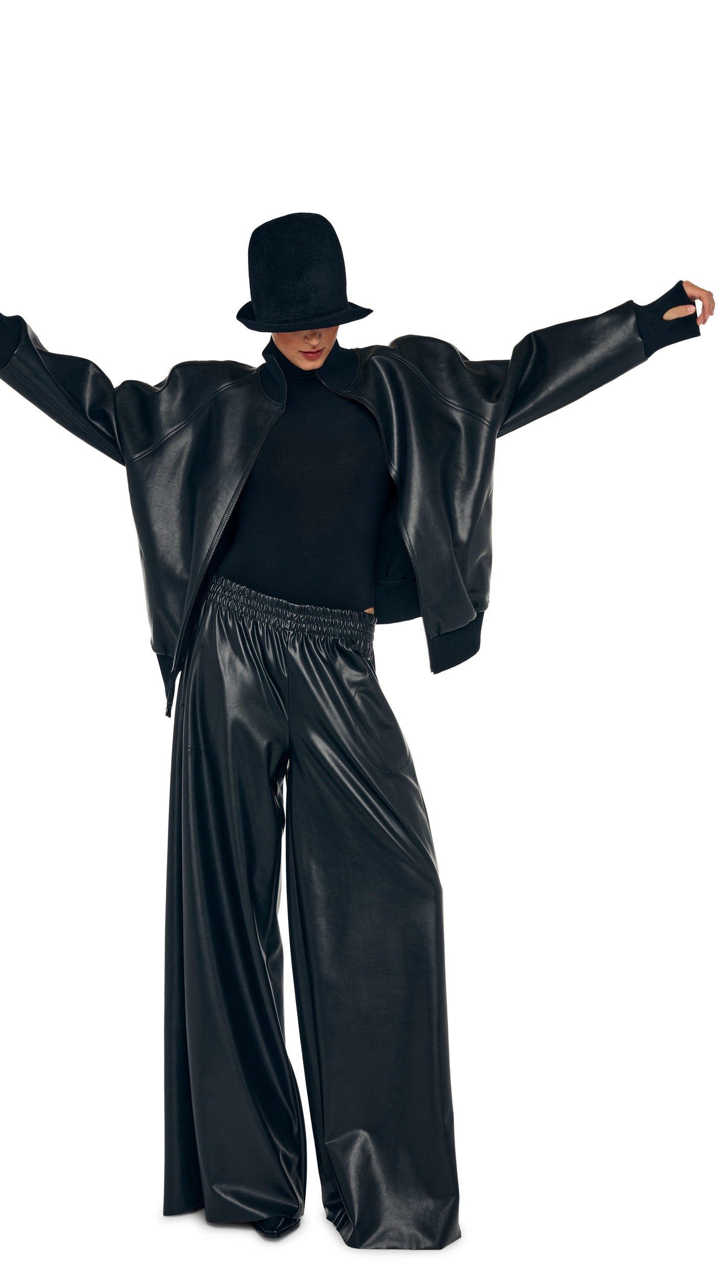 OS TURTLE BOMBER JACKET TO HIP Black | Norma Kamali Women