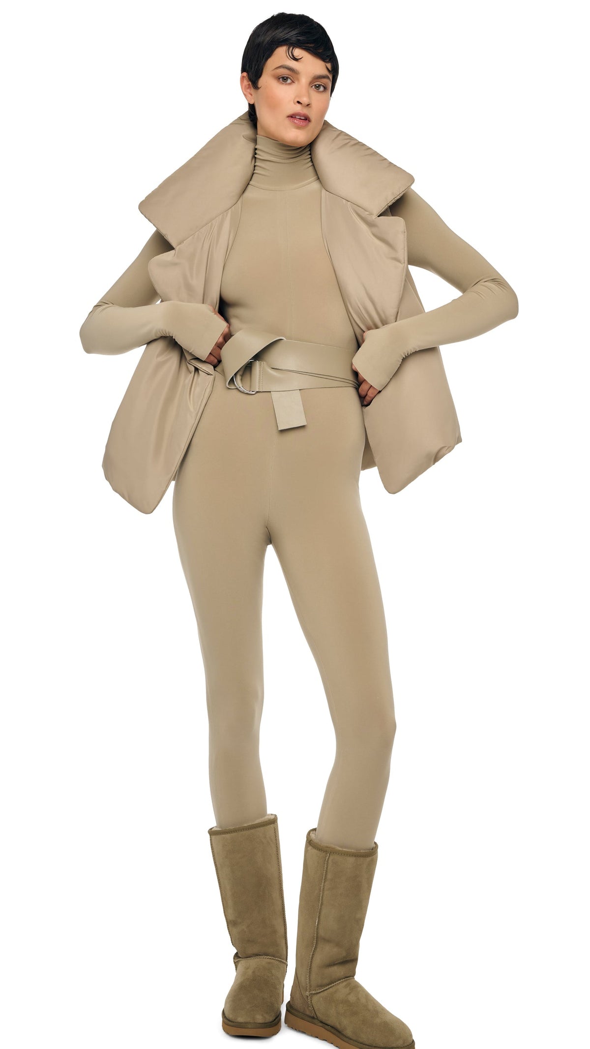WIDE BELT XL Elm | Norma Kamali Women