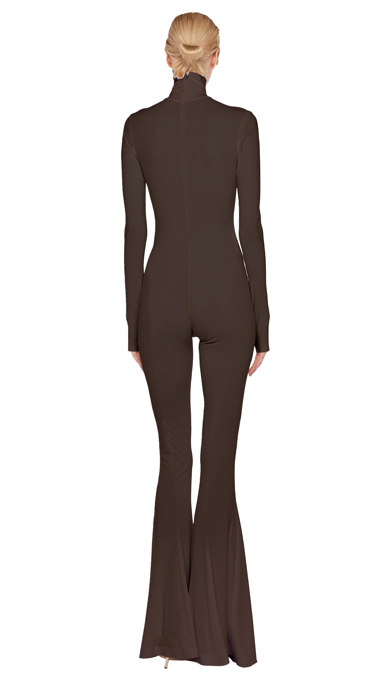TURTLENECK FISHTAIL JUMPSUIT Bark | Norma Kamali Women