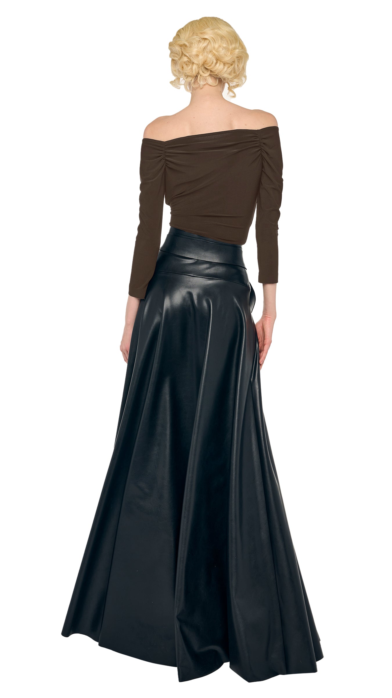 OFF SHOULDER SWEETHEART BODYSUIT Bark | Norma Kamali Women