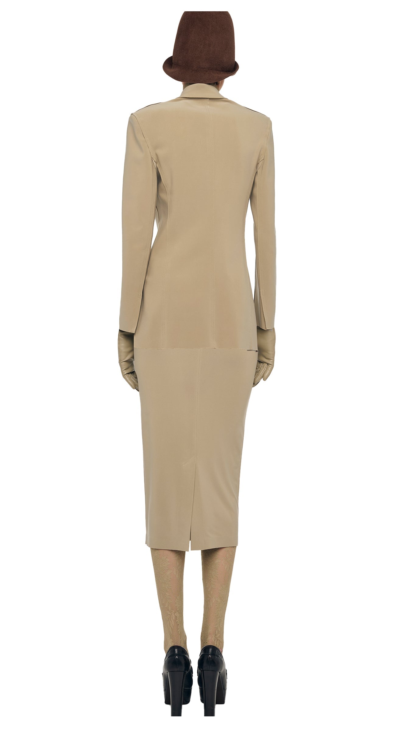 CLASSIC DOUBLE BREASTED JACKET Elm | Norma Kamali Women