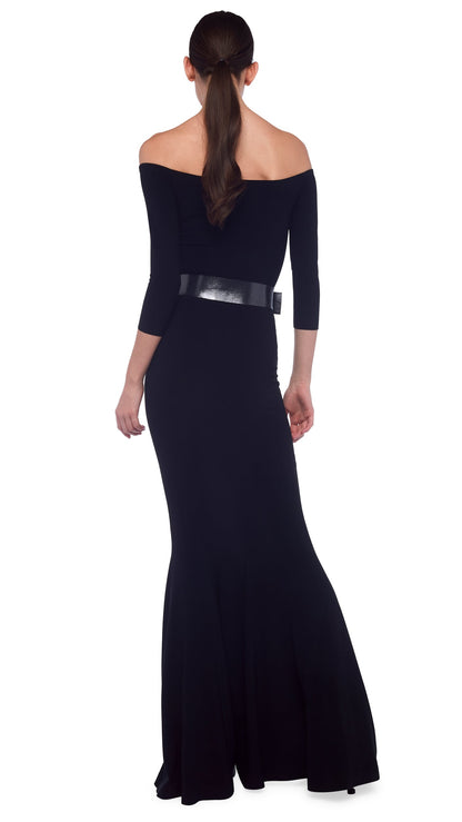 OFF SHOULDER FISHTAIL GOWN Black | Norma Kamali Women