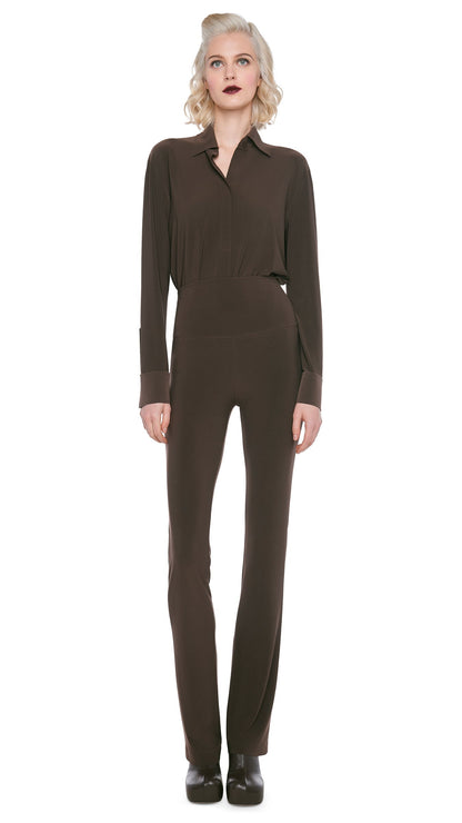 BOOT PANT Chocolate | Norma Kamali Women