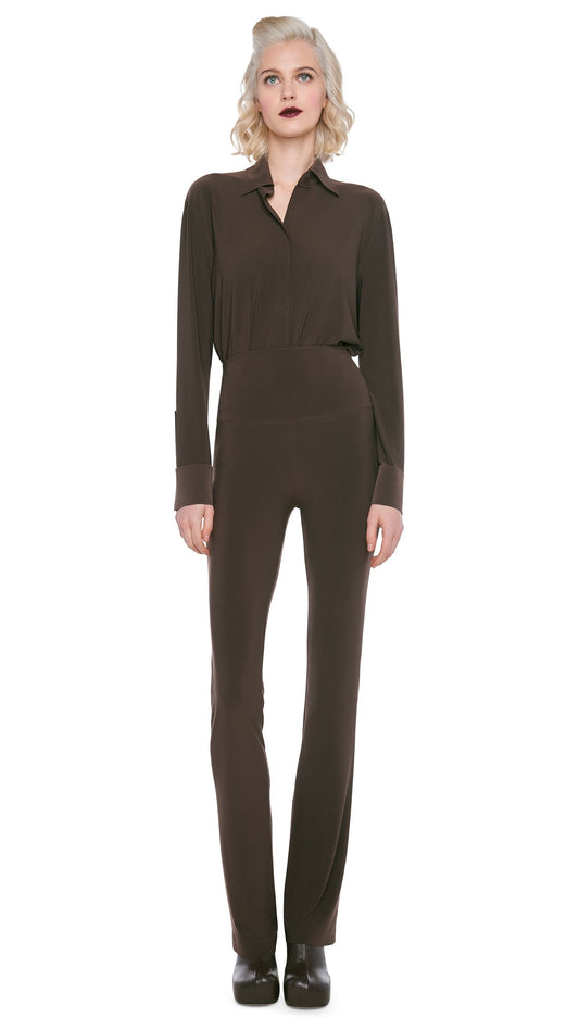 BOOT PANT Chocolate | Norma Kamali Women