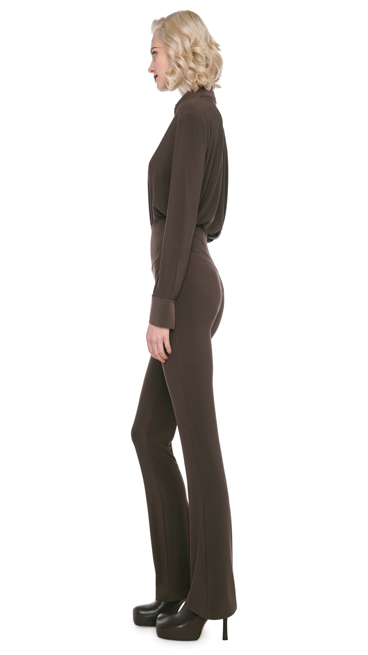 BOOT PANT Chocolate | Norma Kamali Women