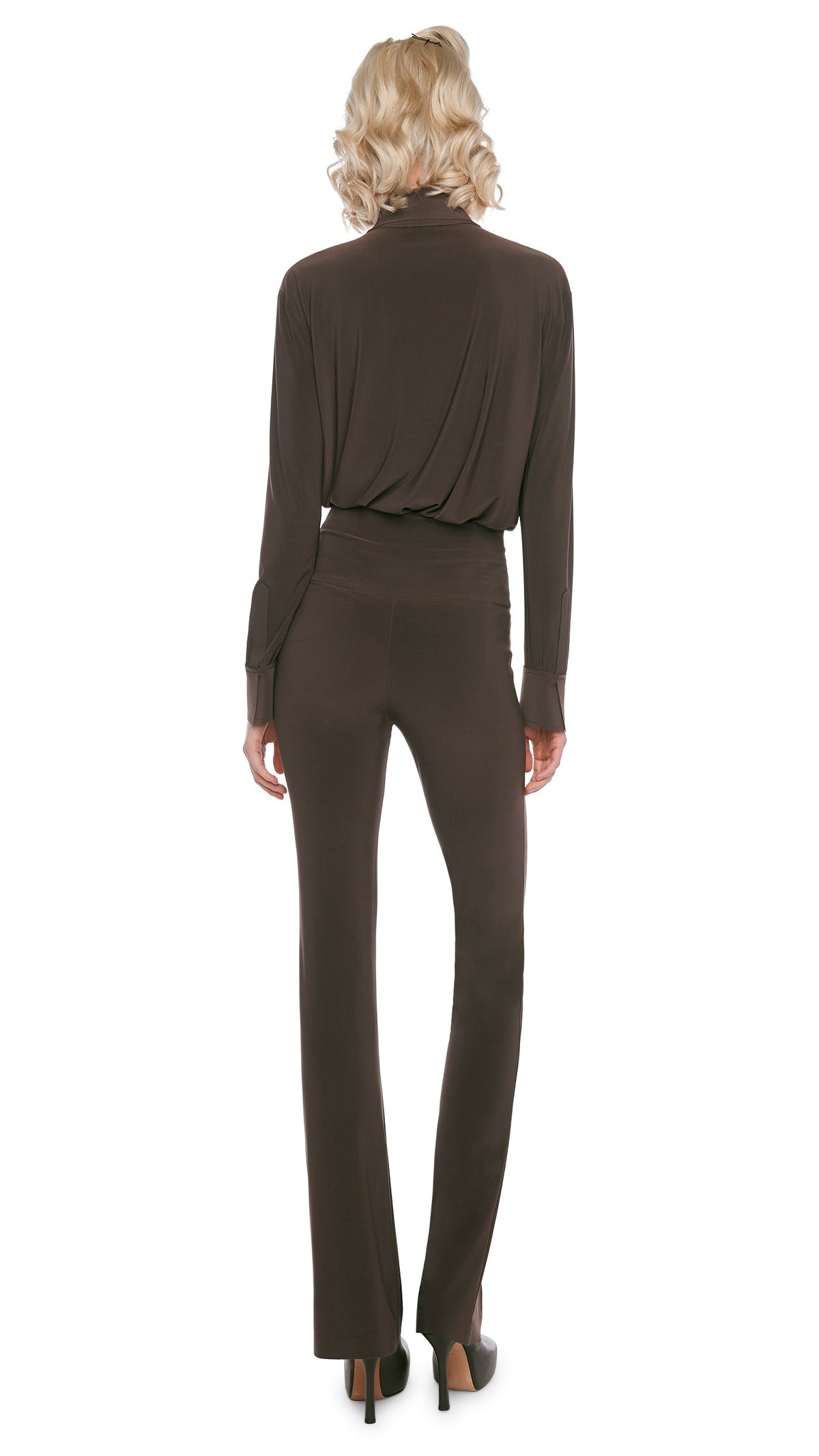 BOOT PANT Chocolate | Norma Kamali Women