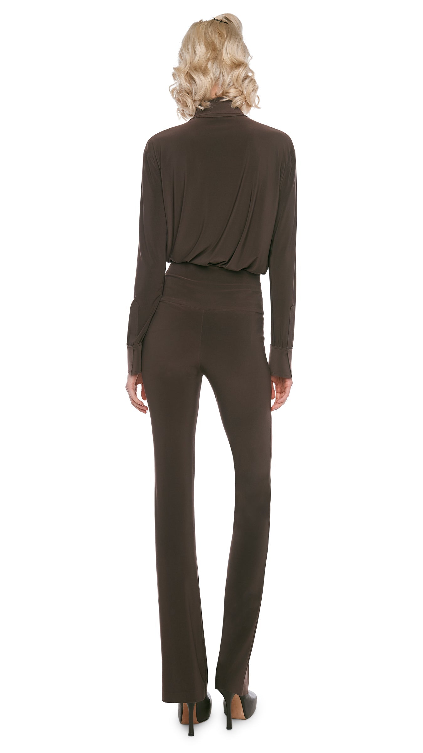 BOOT PANT Chocolate | Norma Kamali Women
