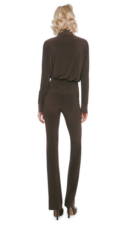 BOOT PANT Chocolate | Norma Kamali Women