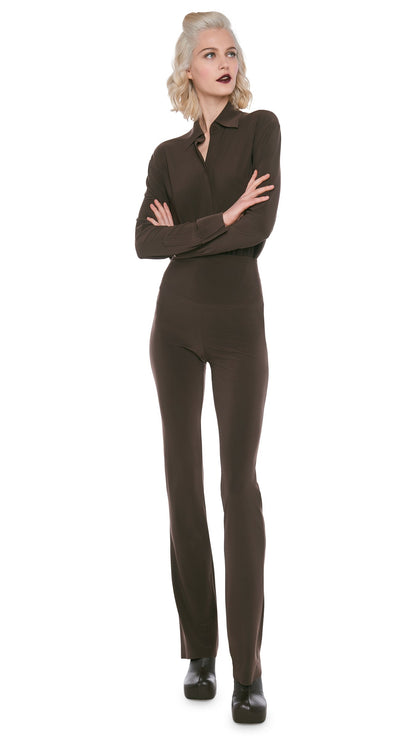 BOOT PANT Chocolate | Norma Kamali Women