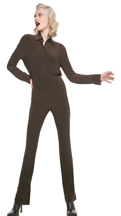 BOOT PANT Chocolate | Norma Kamali Women