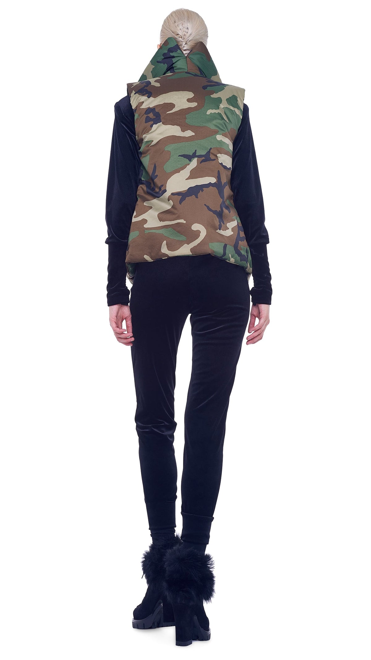 SLEEPING BAG VEST Camo | Norma Kamali Women