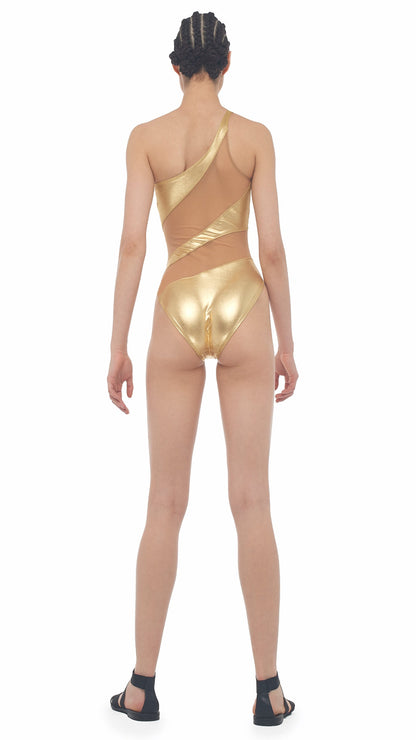 SNAKE MESH MIO Gold Foil | Norma Kamali Women