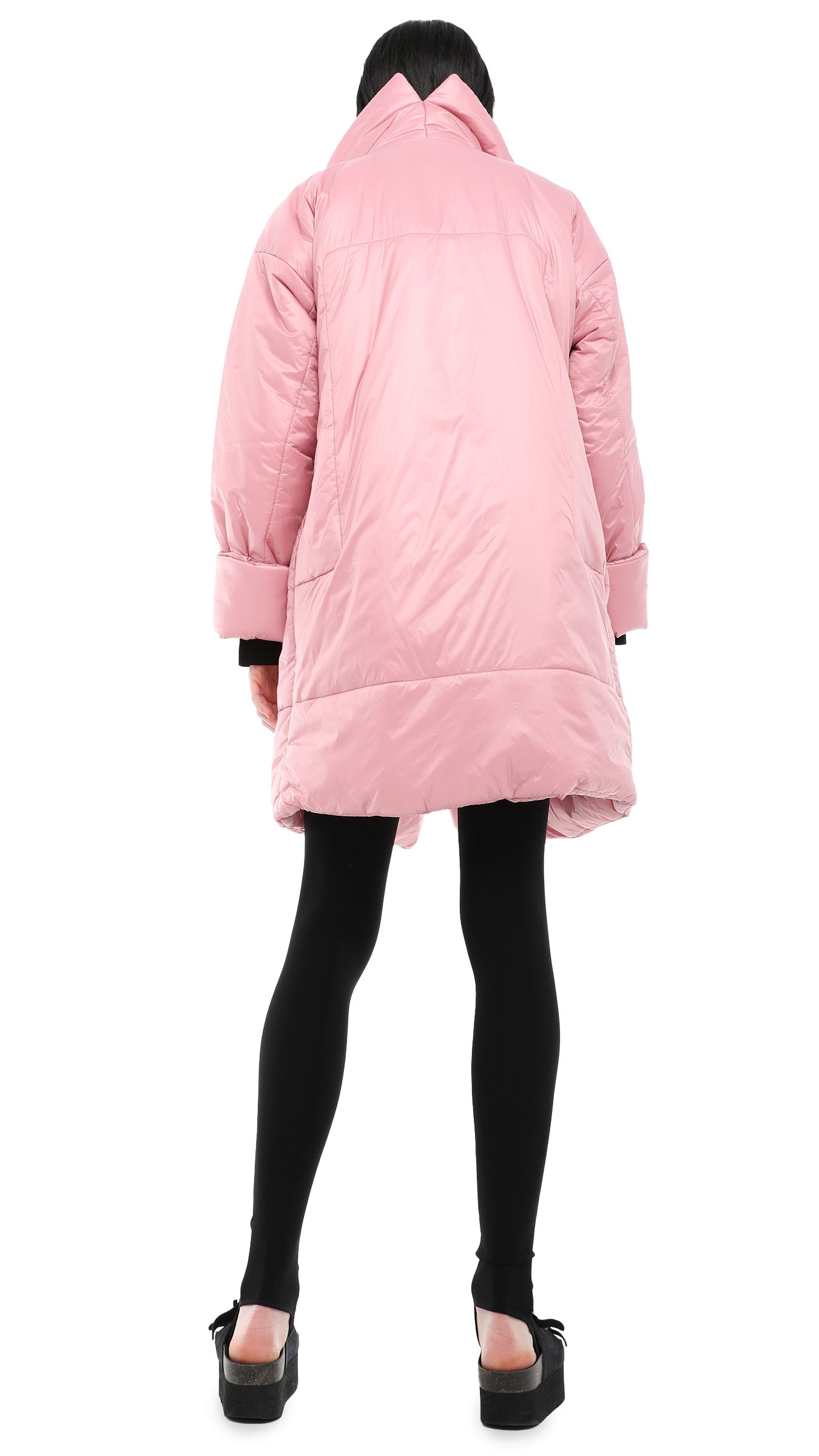 SLEEPING BAG COAT TO KNEE Dusty Pink | Norma Kamali Women