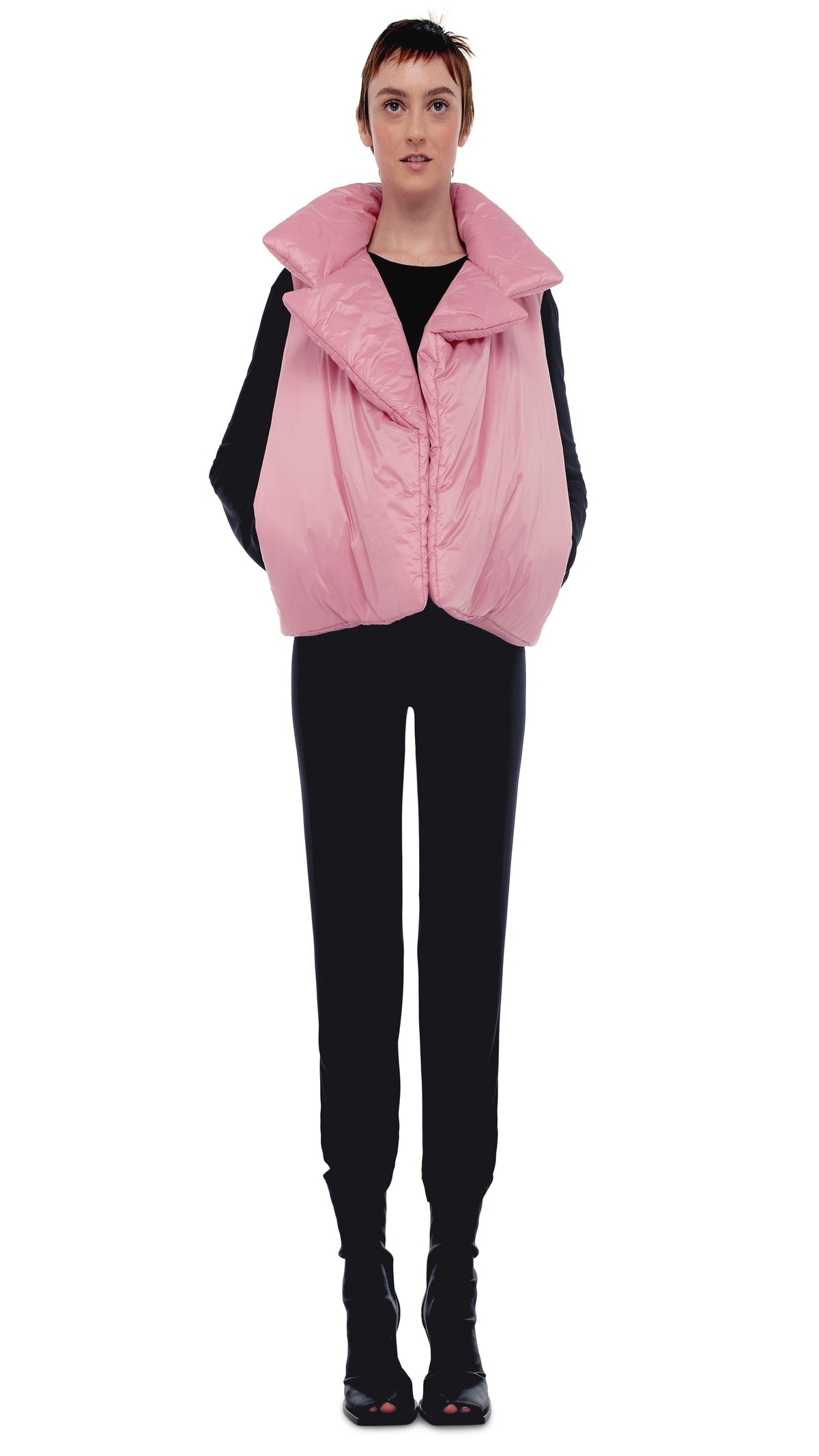 SLEEPING BAG VEST Dusty Pink | Norma Kamali Women