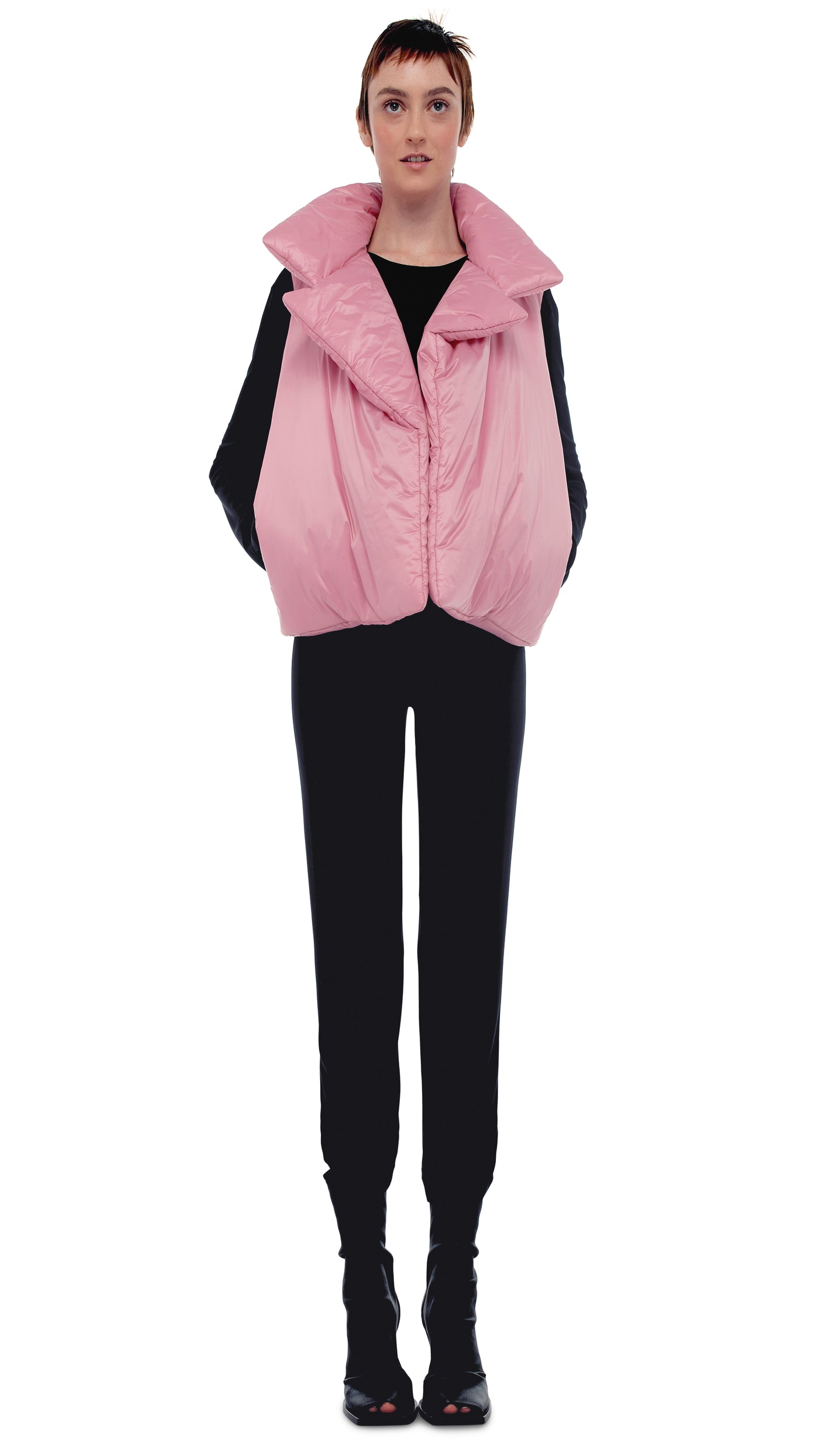 SLEEPING BAG VEST Dusty Pink | Norma Kamali Women