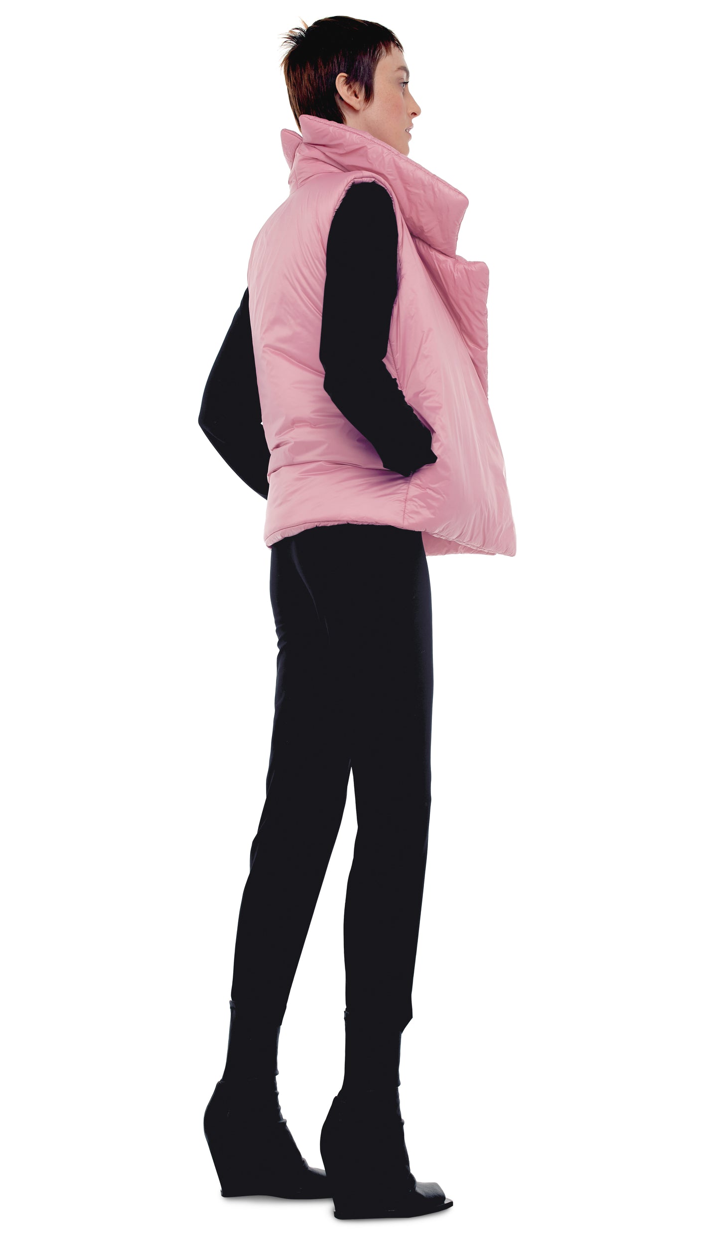 SLEEPING BAG VEST Dusty Pink | Norma Kamali Women