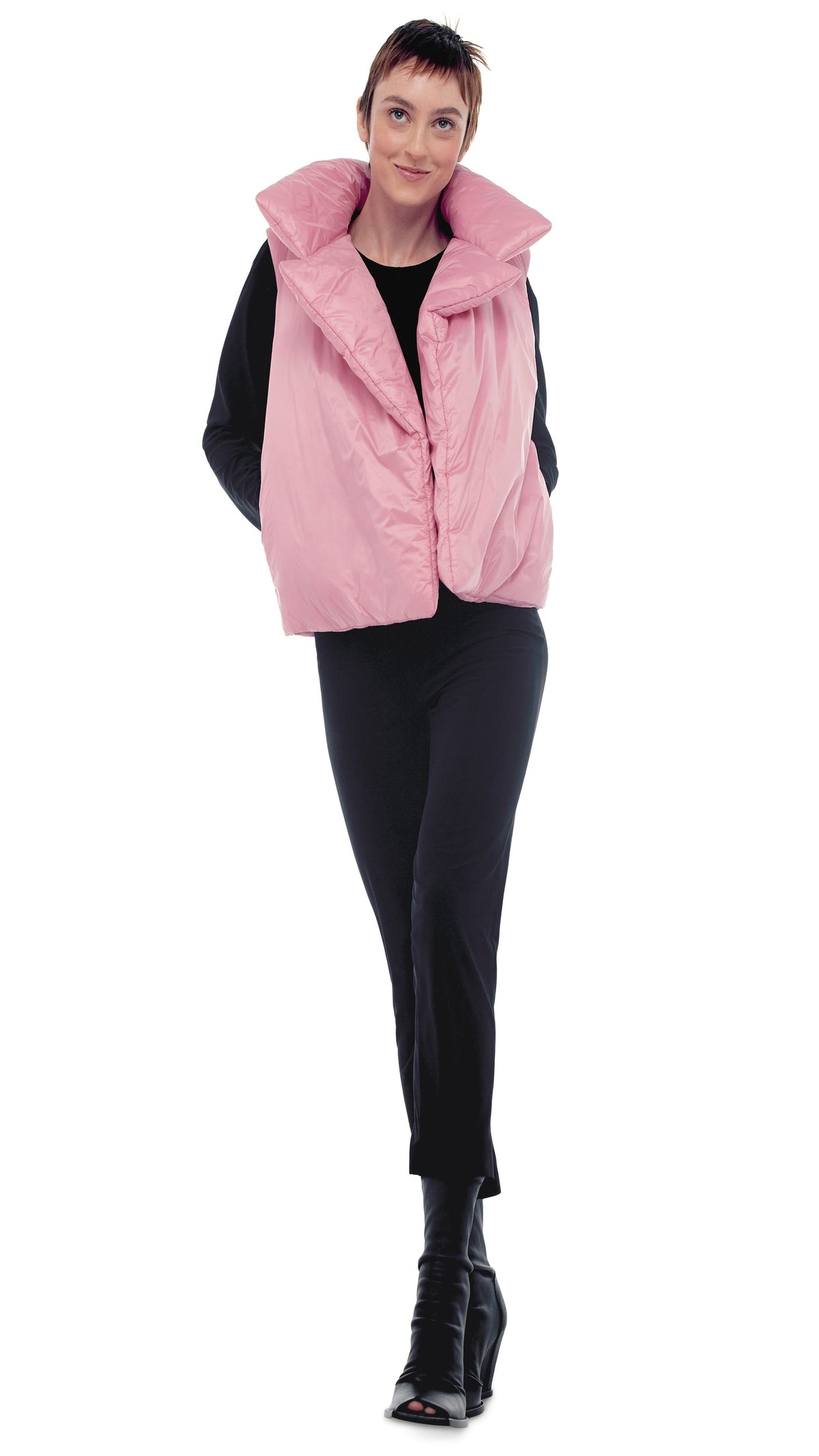 SLEEPING BAG VEST Dusty Pink | Norma Kamali Women