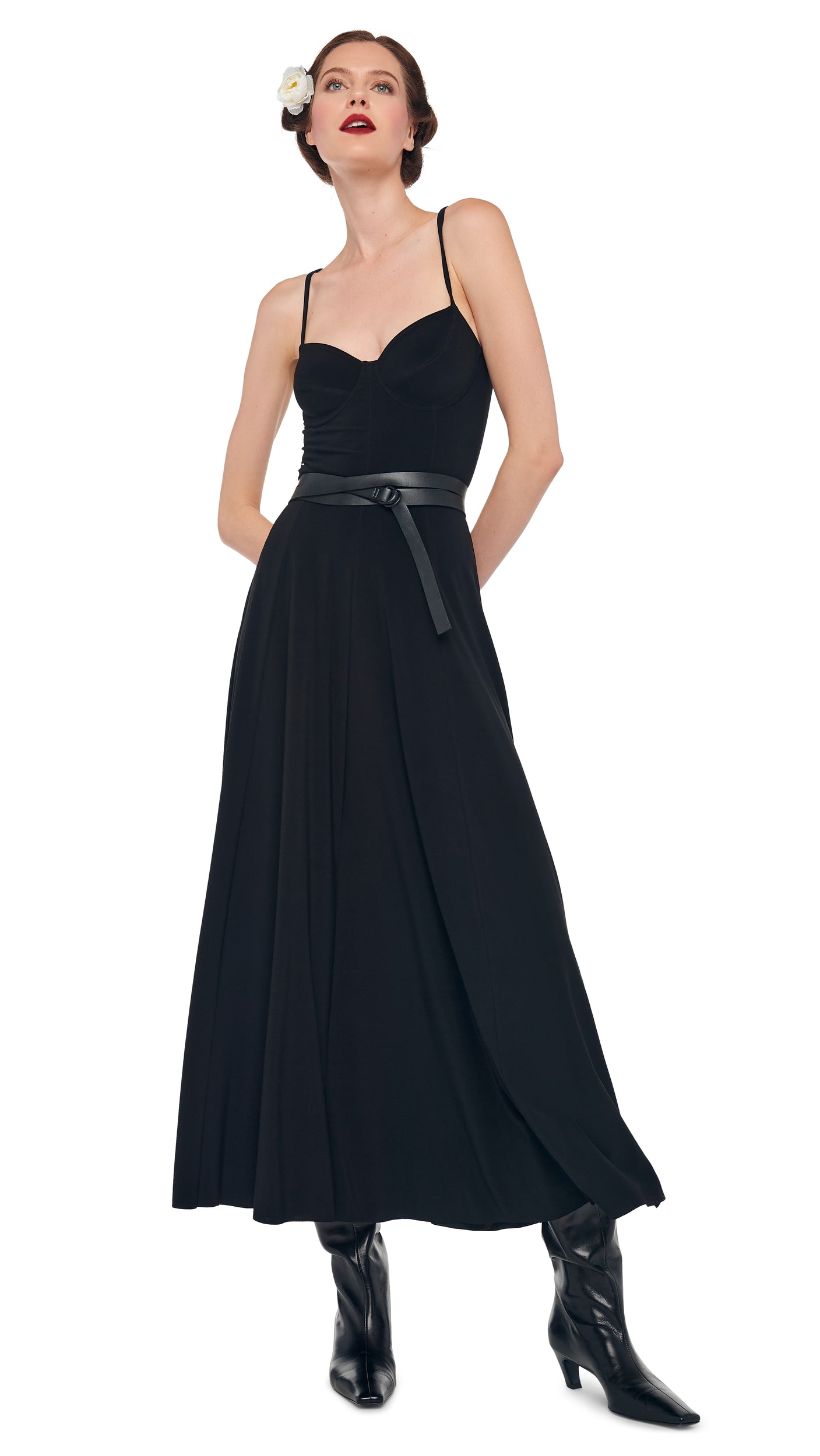 UNDERWIRE MIDCALF DRESS  | Norma Kamali Women