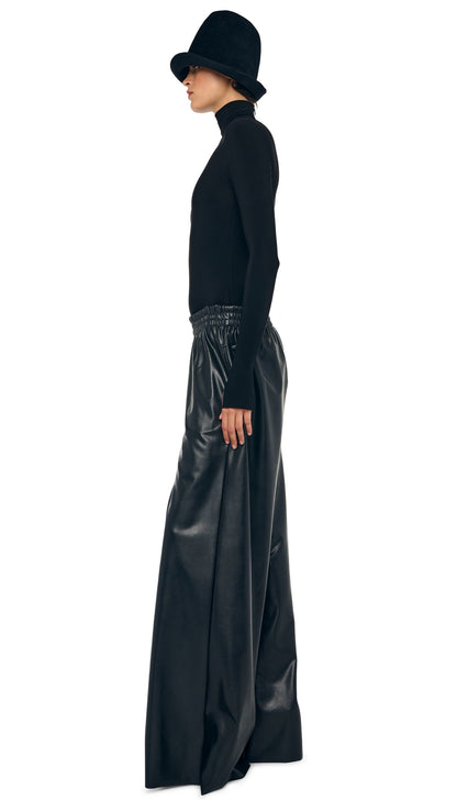 LONG SLEEVE TURTLE BODYSUIT Black | Norma Kamali Women