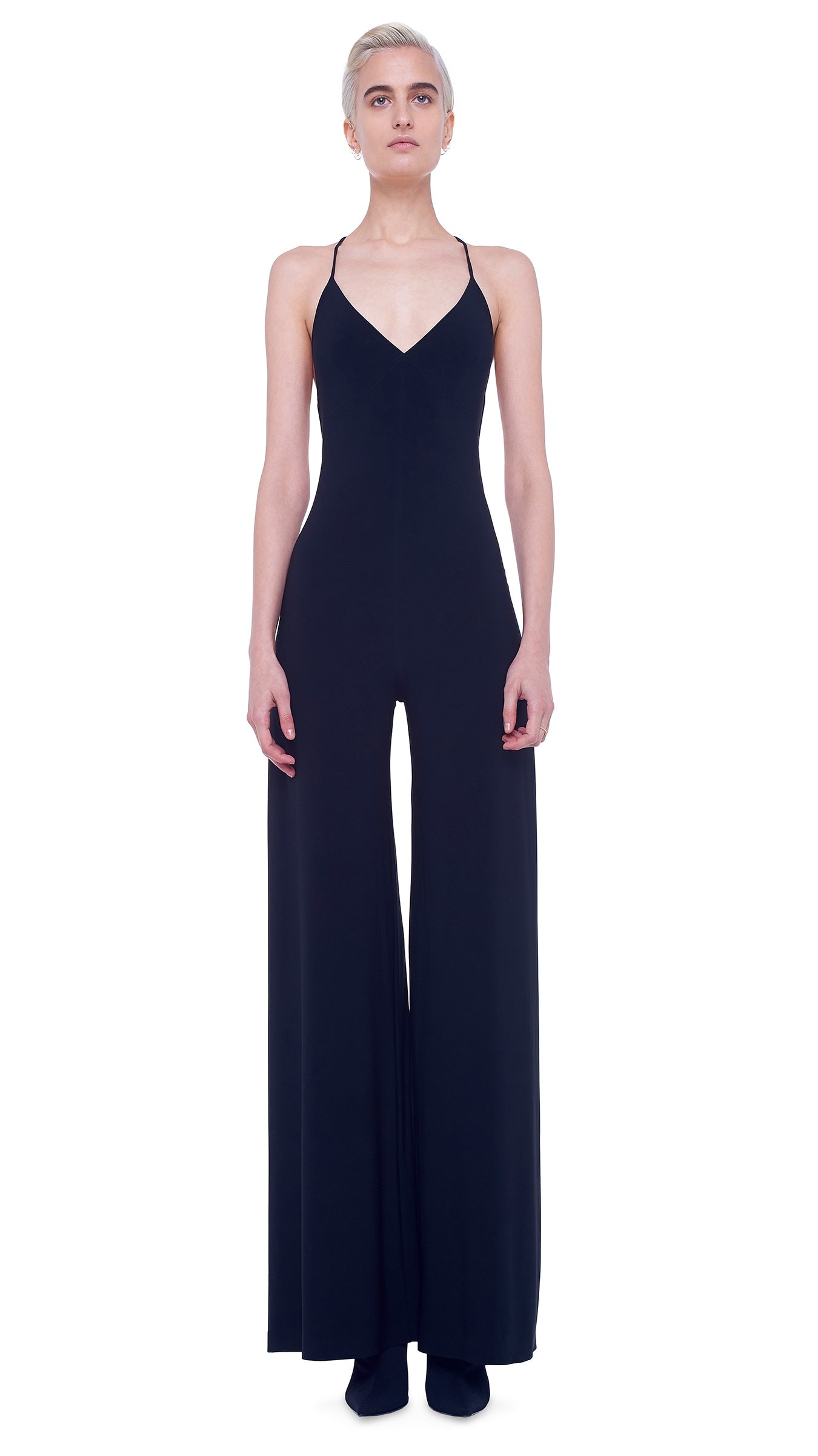 LOW BACK SLIP JUMPSUIT Black | Norma Kamali Women