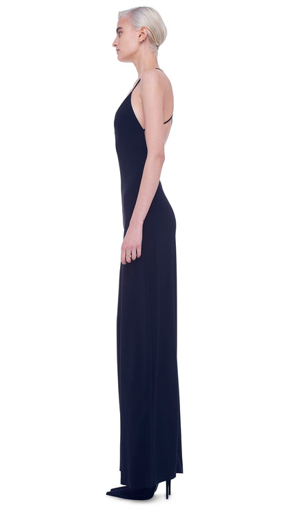LOW BACK SLIP JUMPSUIT Black | Norma Kamali Women