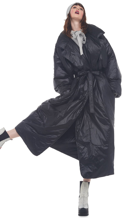 OVERSIZED SLEEPING BAG COAT Black | Norma Kamali Women
