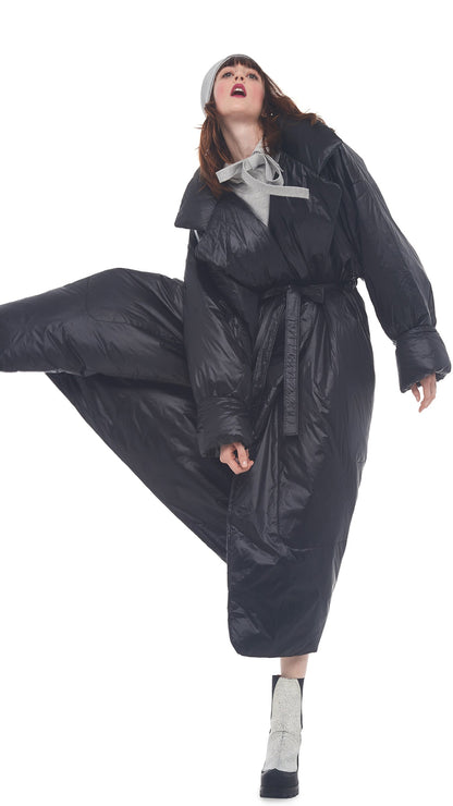 OVERSIZED SLEEPING BAG COAT Black | Norma Kamali Women