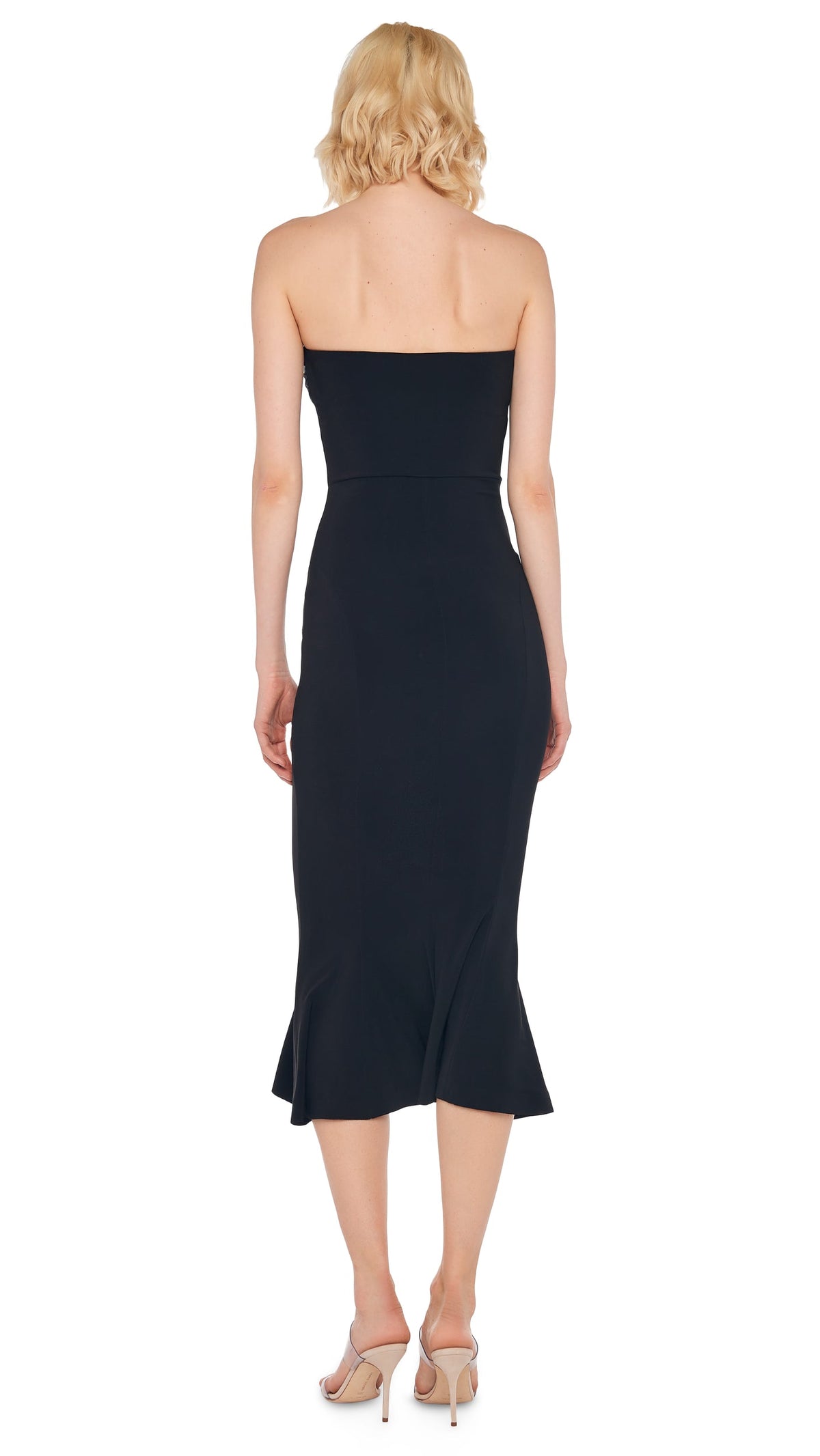 STRAPLESS FISHTAIL DRESS Black | Norma Kamali Women