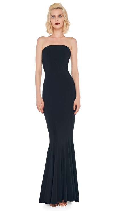 STRAPLESS FISHTAIL GOWN Black | Norma Kamali Women