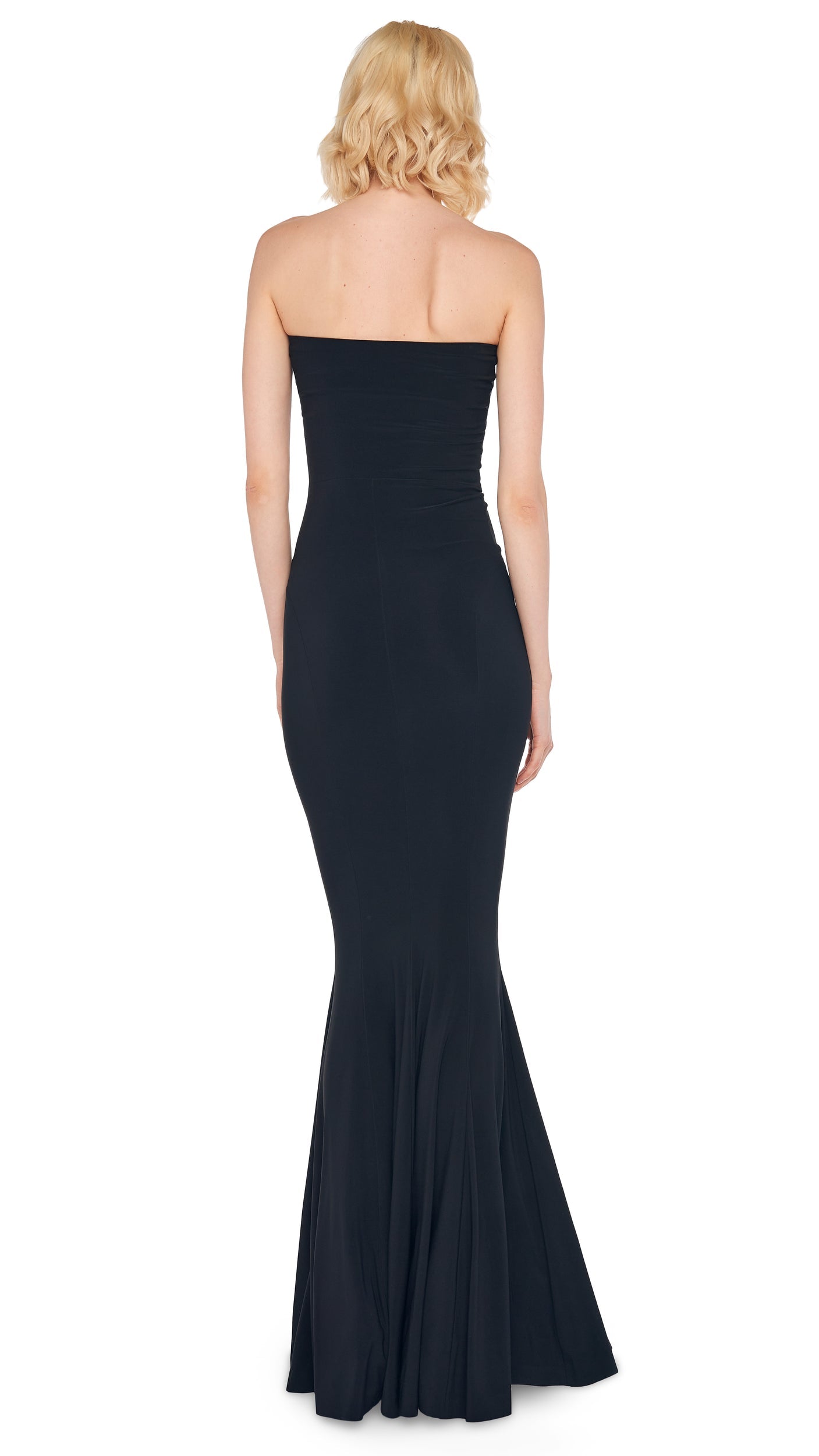 STRAPLESS FISHTAIL GOWN Black | Norma Kamali Women