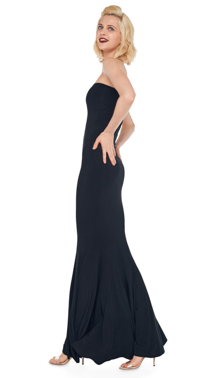 STRAPLESS FISHTAIL GOWN Black | Norma Kamali Women
