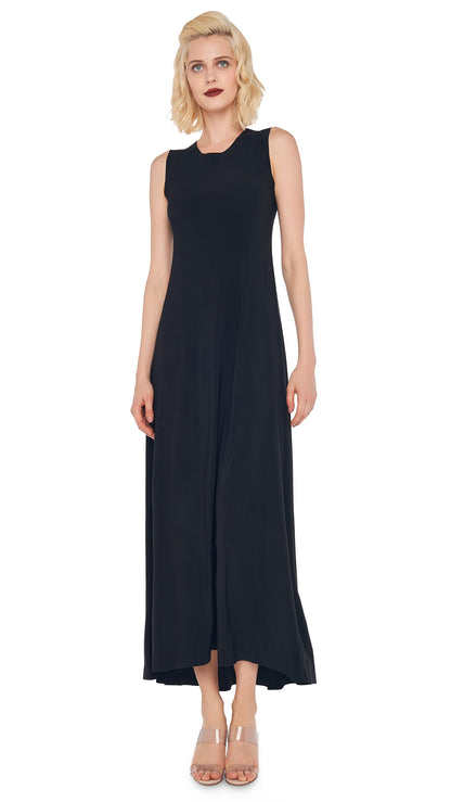 SLEEVELESS LONG SWING DRESS Black | Norma Kamali Women