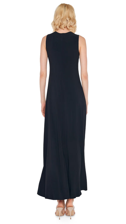 SLEEVELESS LONG SWING DRESS Black | Norma Kamali Women